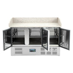 Polar G-serie saladette/pizza koelwerkwerkbank met granieten werkblad 368L