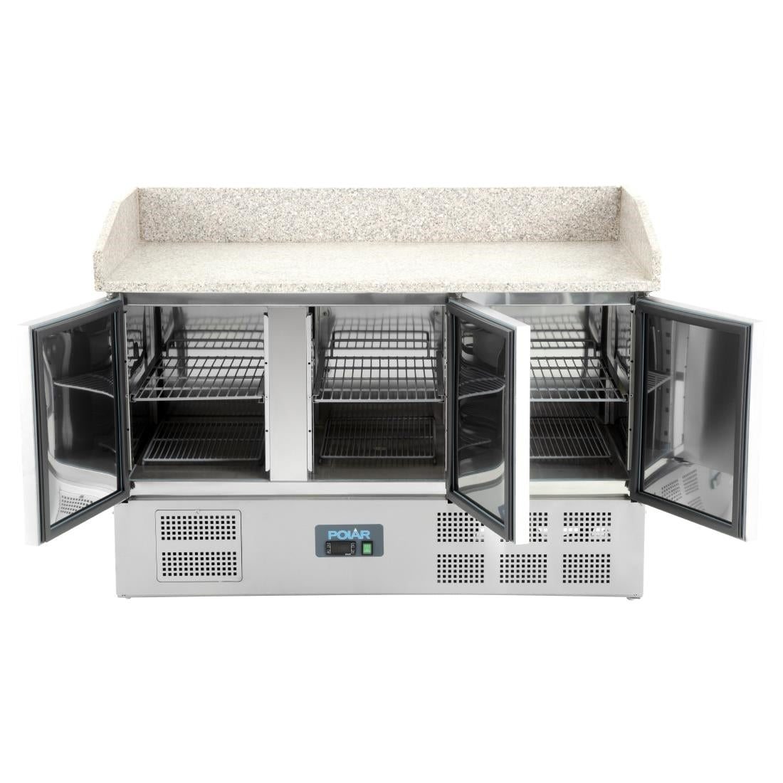 Polar G-serie saladette/pizza koelwerkwerkbank met granieten werkblad 368L