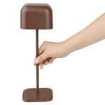 Olympia Lucca Tafellamp Vierkante Koepel Kastanje 300mm