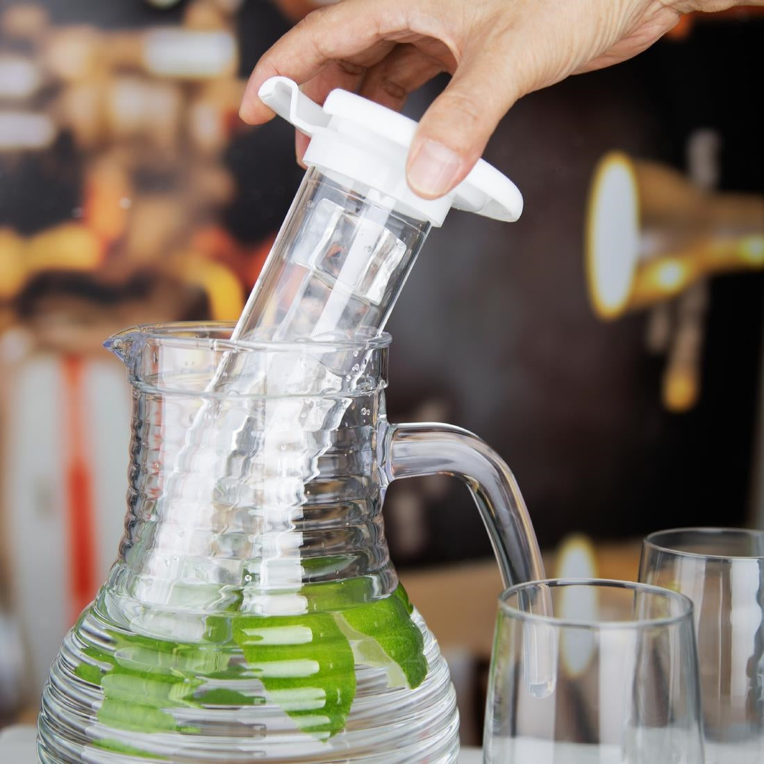 Olympia Kristallon Kan Met Koelbuis Polycarbonaat Geribbeld 1600ml