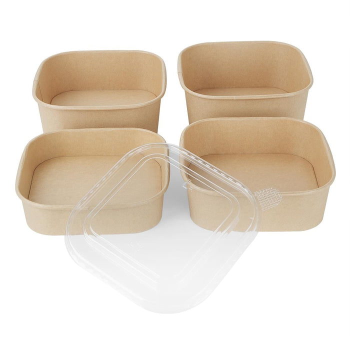 Fiesta Recycleerbare Vierkante Containerbodems 1400ml (Pakket Van 300)