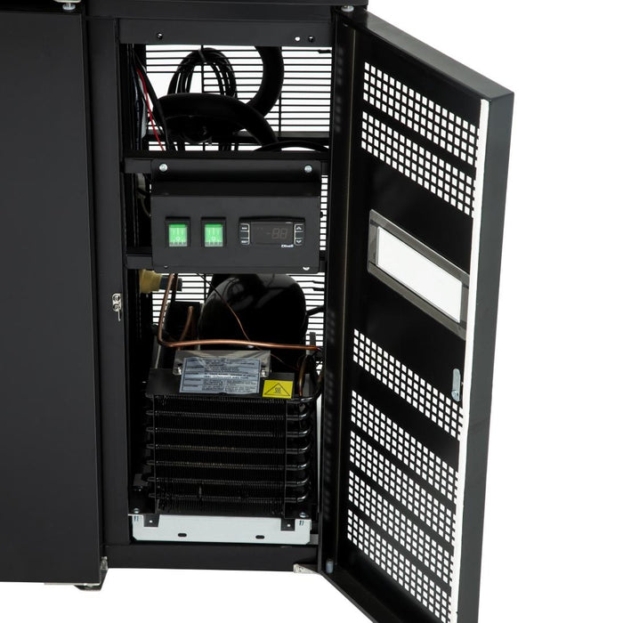 Polar u-serie dubbele deur back bar toonbank koelkast met laden