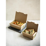 Vegware composteerbare ribkartonnen bakjes groot 60(H)x 130(B)x 195(D)mm (300 stuks)