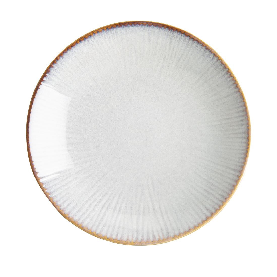 Olympia Drift Grey Coupe Low Bowls Met Reliëf, 260 mm (Pak Van 4)