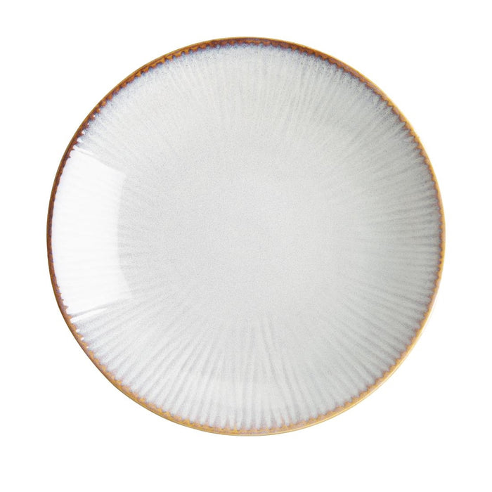 Olympia Drift Grey Coupe Low Bowls Met Reliëf, 260 mm (Pak Van 4)