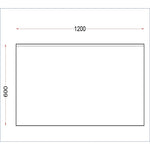 Holmes roestvrijstalen wandtafel met opstand 1200 mm