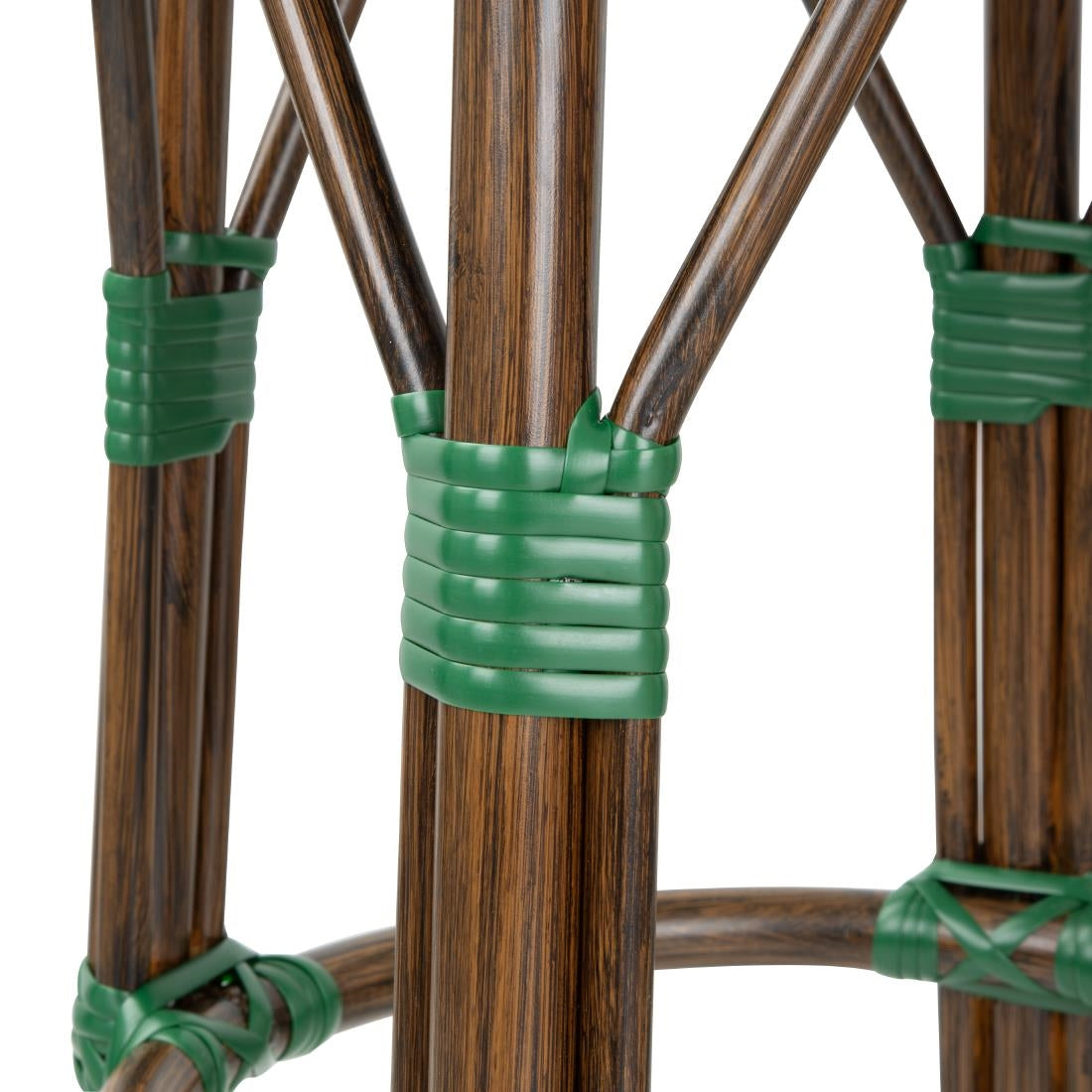 Bolero Parijse Stijl PE Rotan Barkrukken Groen Stip Mix (2 Pack)