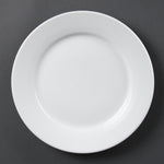 Olympia Whiteware borden met brede rand 25cm (12 stuks)