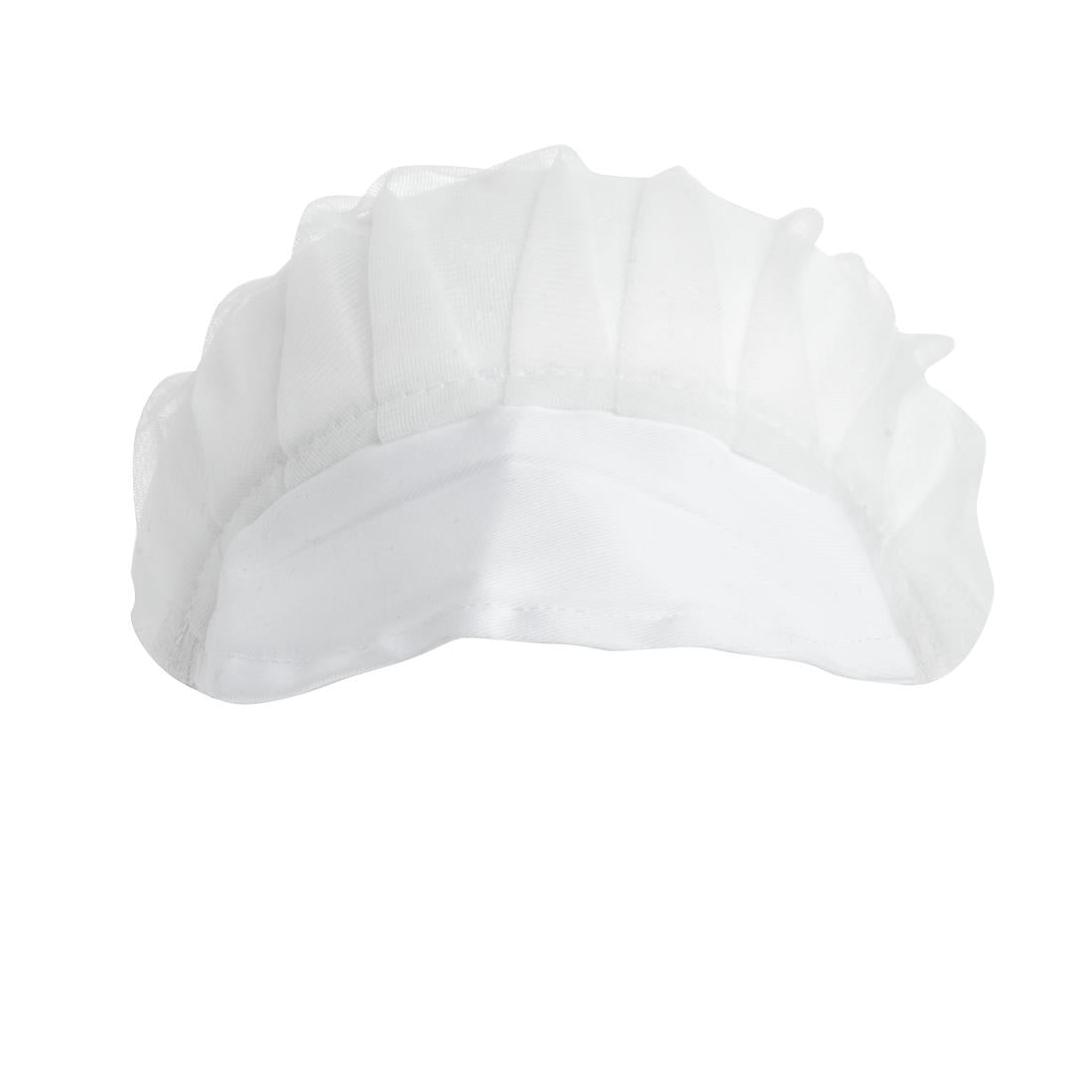 Whites nylon haarnet met klep wit