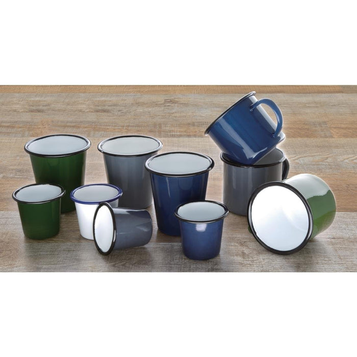 Olympia Emaille mok grijs 35cl (6 stuks)