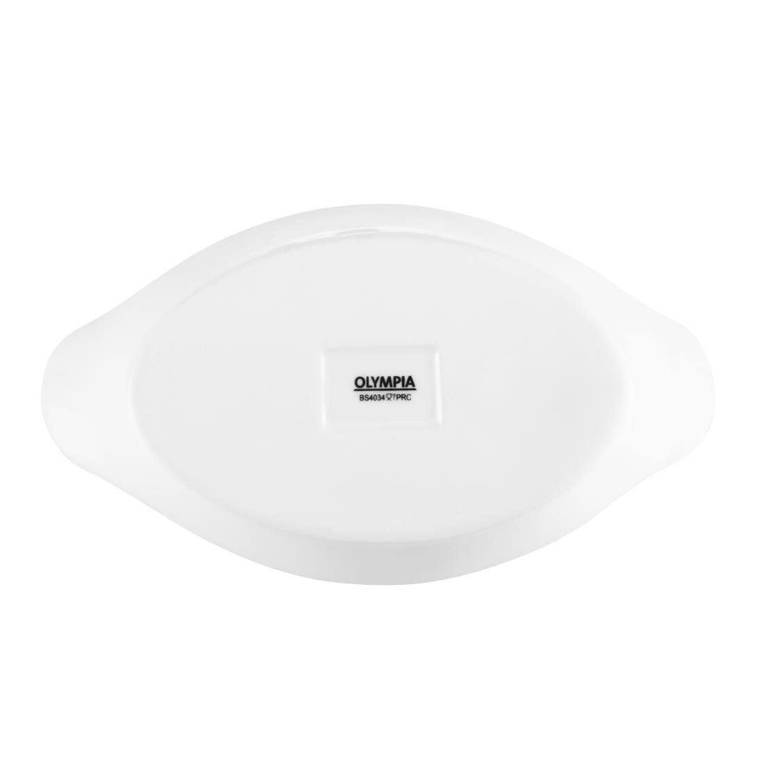 Olympia Whiteware ovale ovenschalen 20,4x11,5cm (6 stuks)