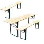 Opklapbare biertafel met banken 220(L)cm