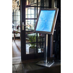 Securit RVS Gekleurde LED's 4xA4 informatiedisplay (excl paal en voet)