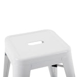 Bolero Bistro Stalen Lage Kruk Wit (4 Stuks)