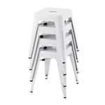 Bolero Bistro Stalen Lage Kruk Wit (4 Stuks)