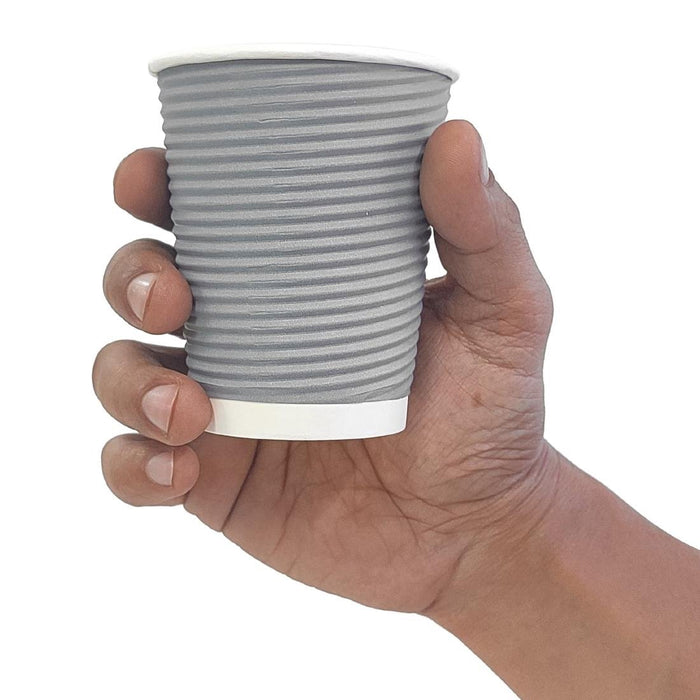 Fiesta Recyclable koffiebekers ribbelwand blauwgrijs 225ml (25 stuks)