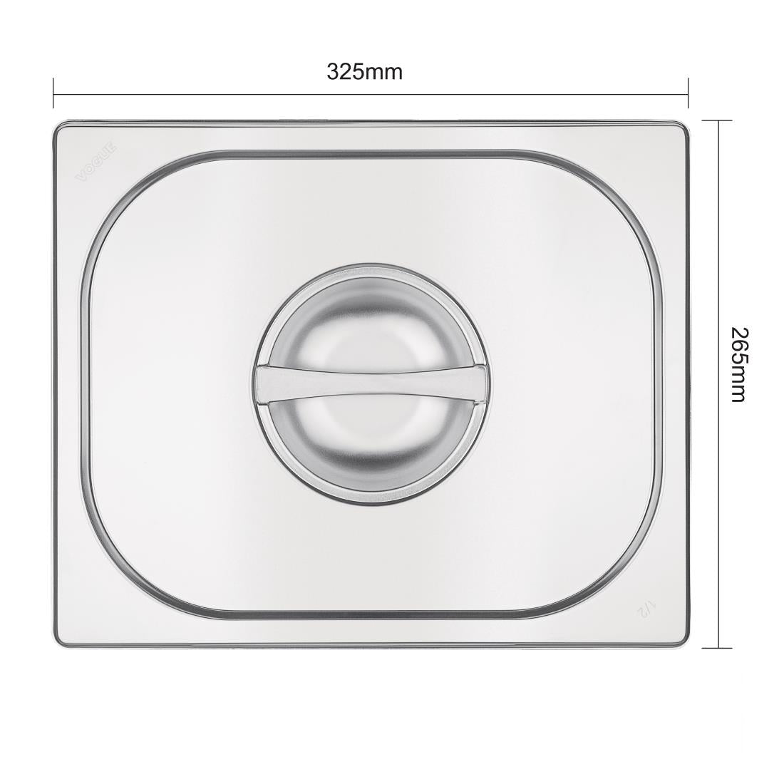 Vogue RVS deksel GN 1/2