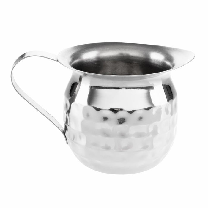 Olympia Mini Melkkannetje Roestvrij Staal Gehamerd 120ml (Verpakking Van 6)