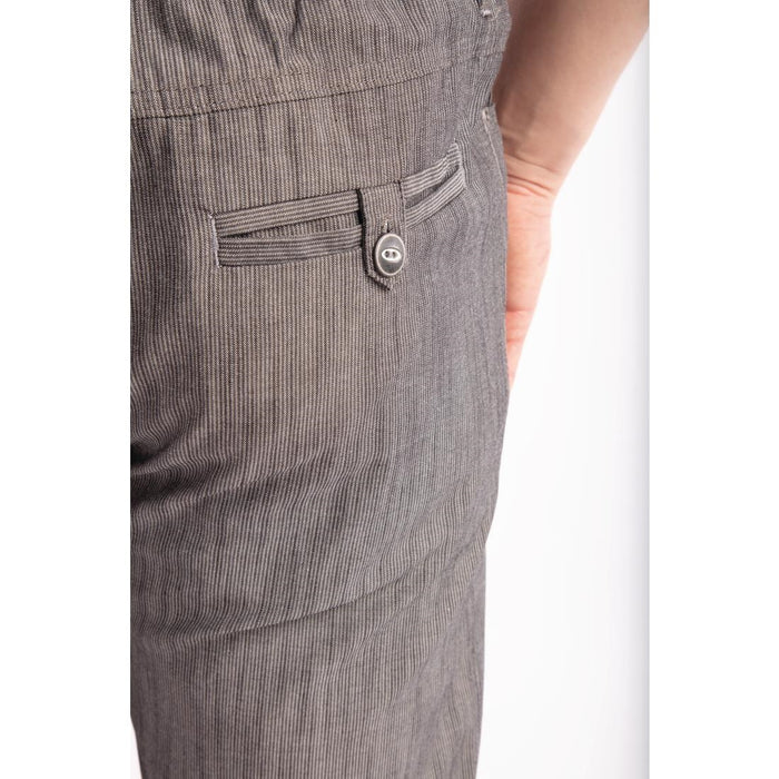 Chef Works Urban Jogger 257 koksbroek zwart-wit fijn gestreept XL