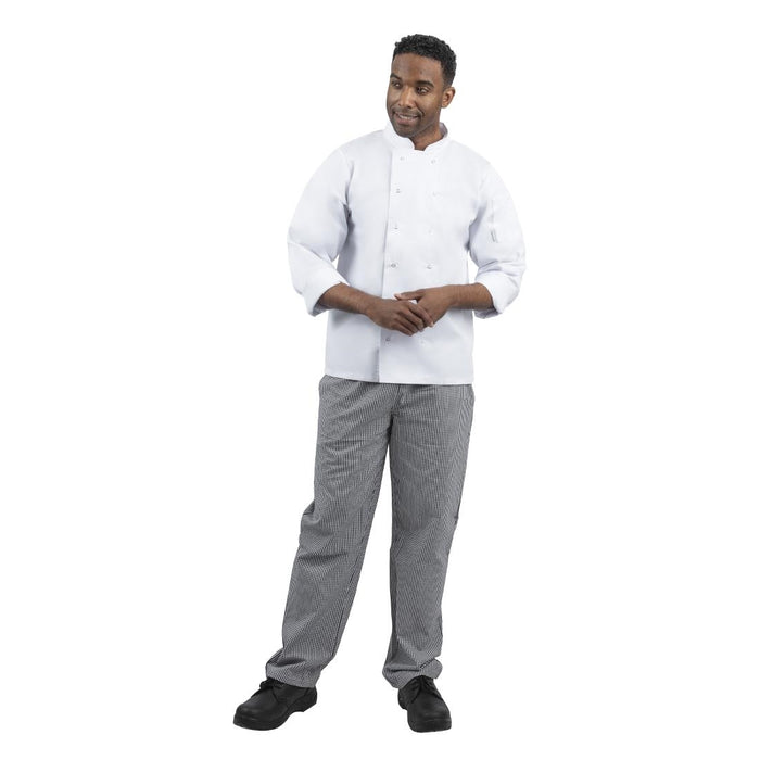Whites Vegas unisex koksbroek zwart-wit geruit S