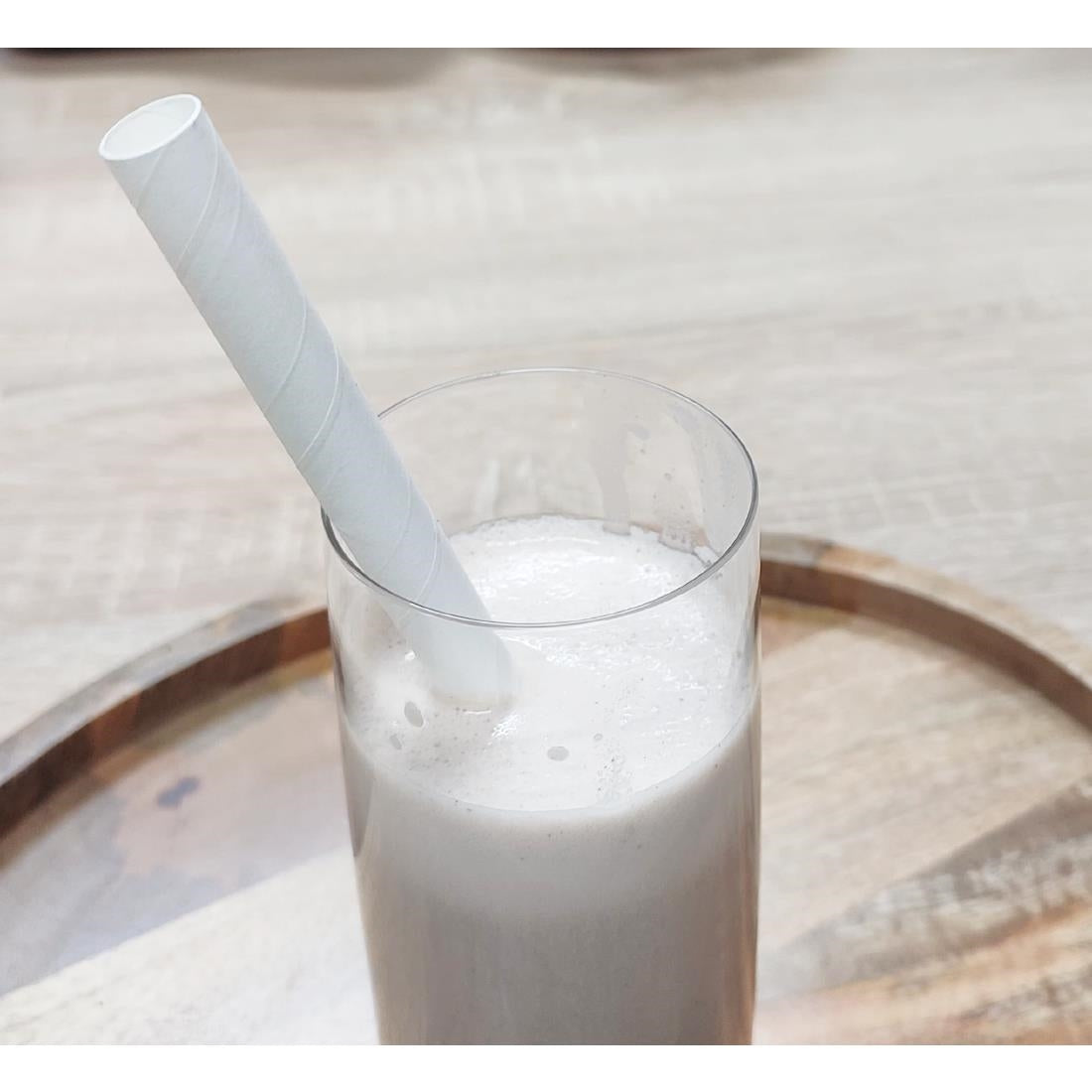 Fiesta Composteerbare Bubble Tea Rietje Wit 12X210mm (Pak Van 150)