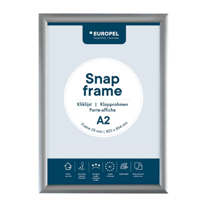 Europel Klaplijst A2 25mm Zilver