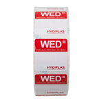 Hygiplas voedseletiketten woensdag kleurcode rood (1000 stuks)