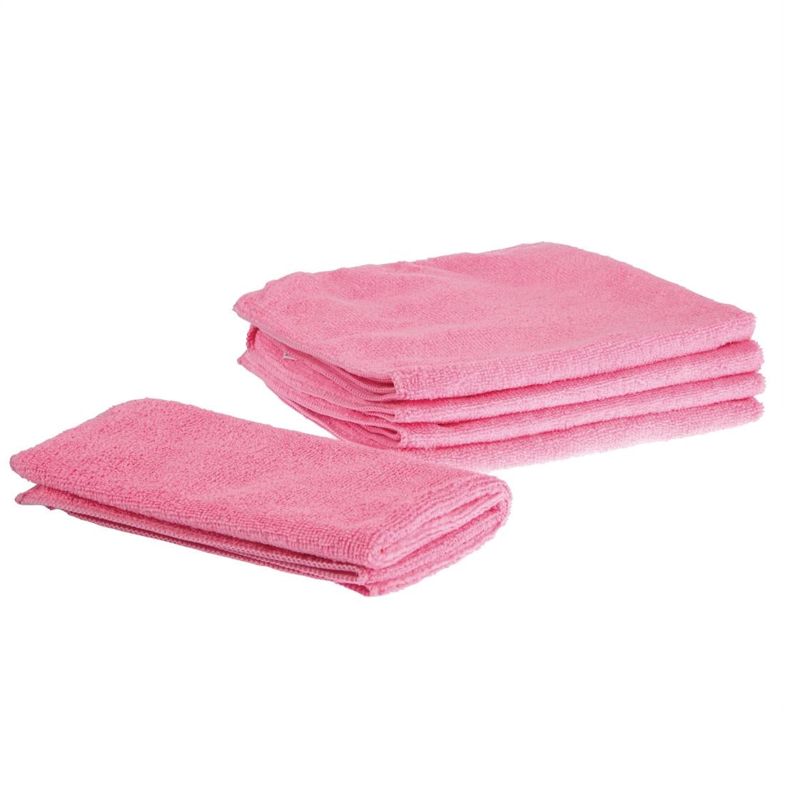 Jantex microvezel doeken 40x40cm roze (5 stuks)