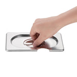 Vogue RVS deksel met lepeluitsparing GN1/9