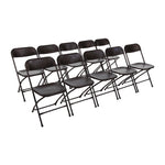 Bolero opklapbare stoelen zwart (10 stuks)
