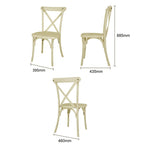 Bolero Manhattan Kruisrug Harsstoelen Naturel (Set Van 4)