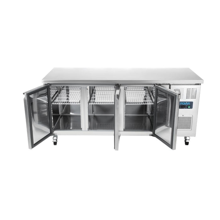 Polar U-Series Driedubbele Deur Aanrecht Koelkast 417Ltr