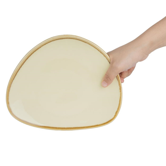 Olympia Kiln driehoekige borden zandsteen 23cm (6 stuks)