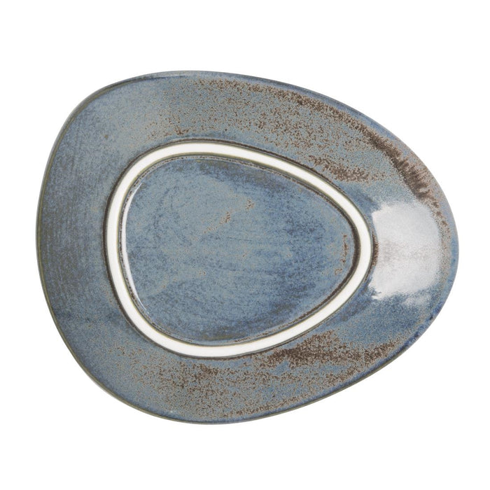 Olympia Ember Blauwe Driehoekige Borden 308 mm (Pak Van 4)