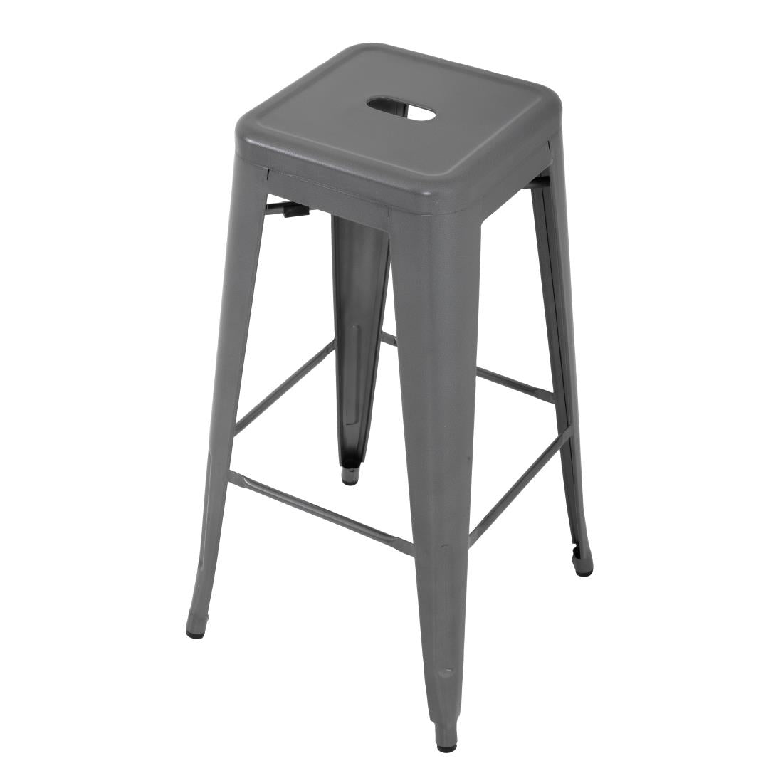 Bolero Bistro stalen barkruk grijs (4 stuks)
