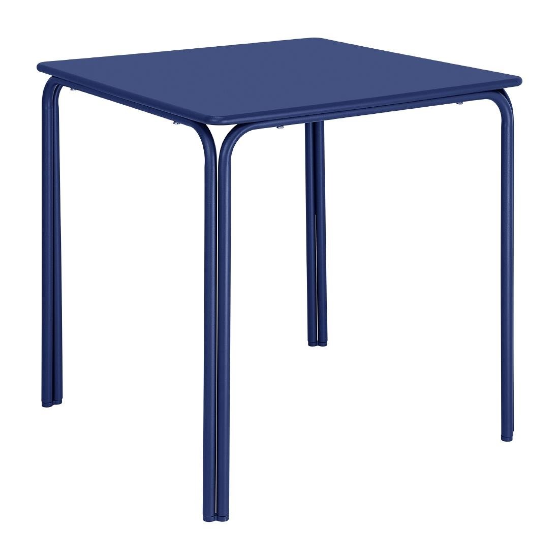Bolero Adeline Stalen Vierkante Tafel 700mm Donker Blauw