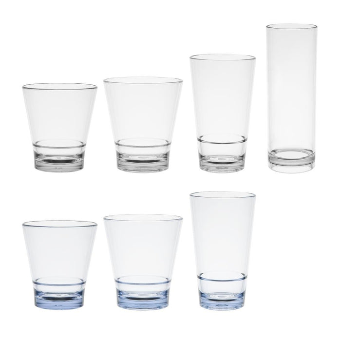Olympia Kristallon Polycarbonaat Stapelbare Tumblers - Helder 250ml (6 Pack)