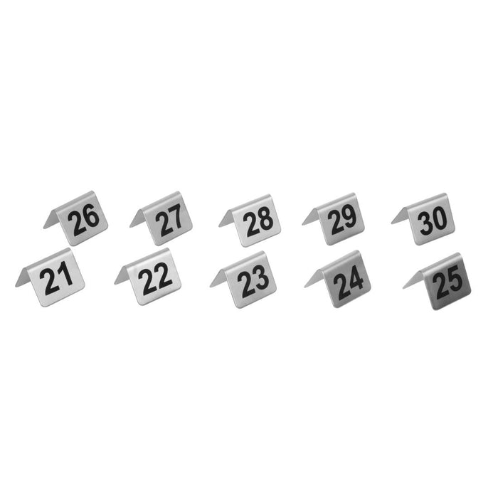 Olympia RVS tafelnummers 21-30 (10 stuks)