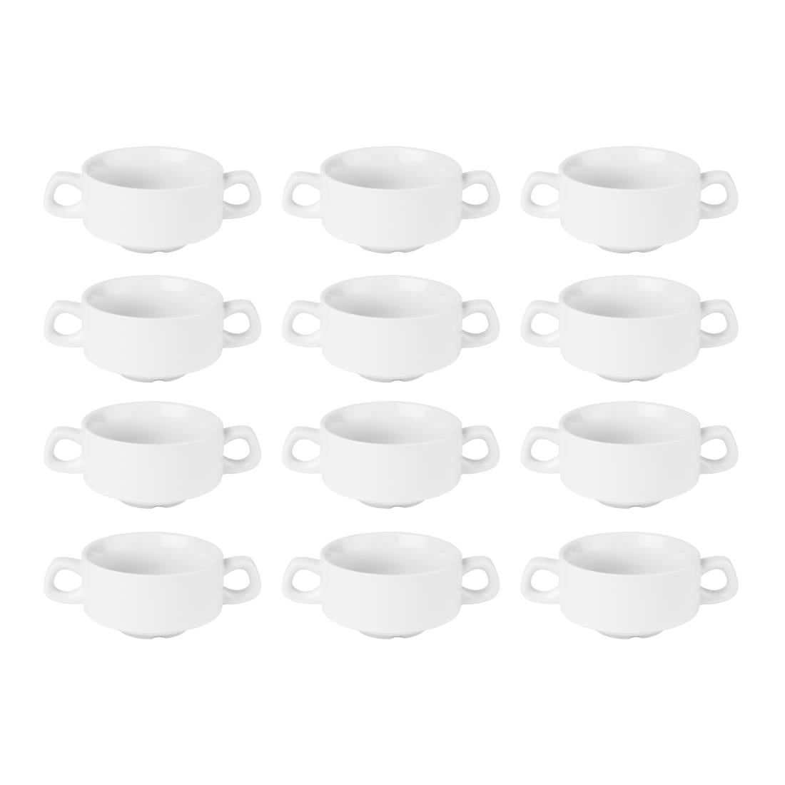 Olympia Athena stapelbare soepkommen 160mm 290ml (12 stuks)