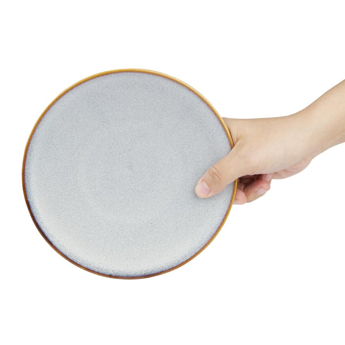 Olympia Drift Grijze Effen Coupe Borden 180 mm (Pak Van 6)