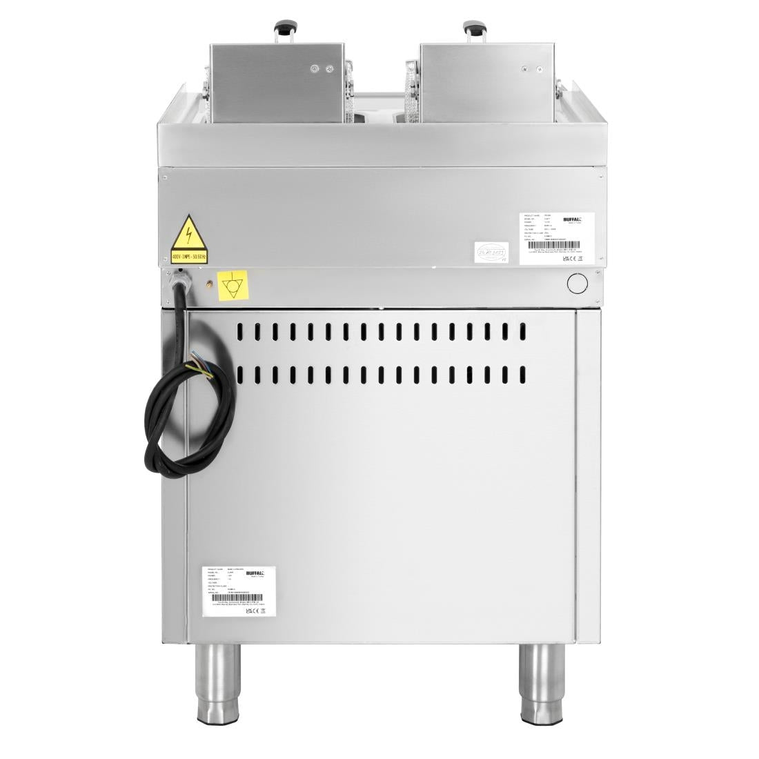 Buffalo 600 Serie Vrijstaande Elektrische Friteuse Met Dubbele Tank 2X 8Ltr