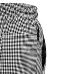 Whites Easyfit Teflon unisex koksbroek met kleine ruit zwart-wit XS
