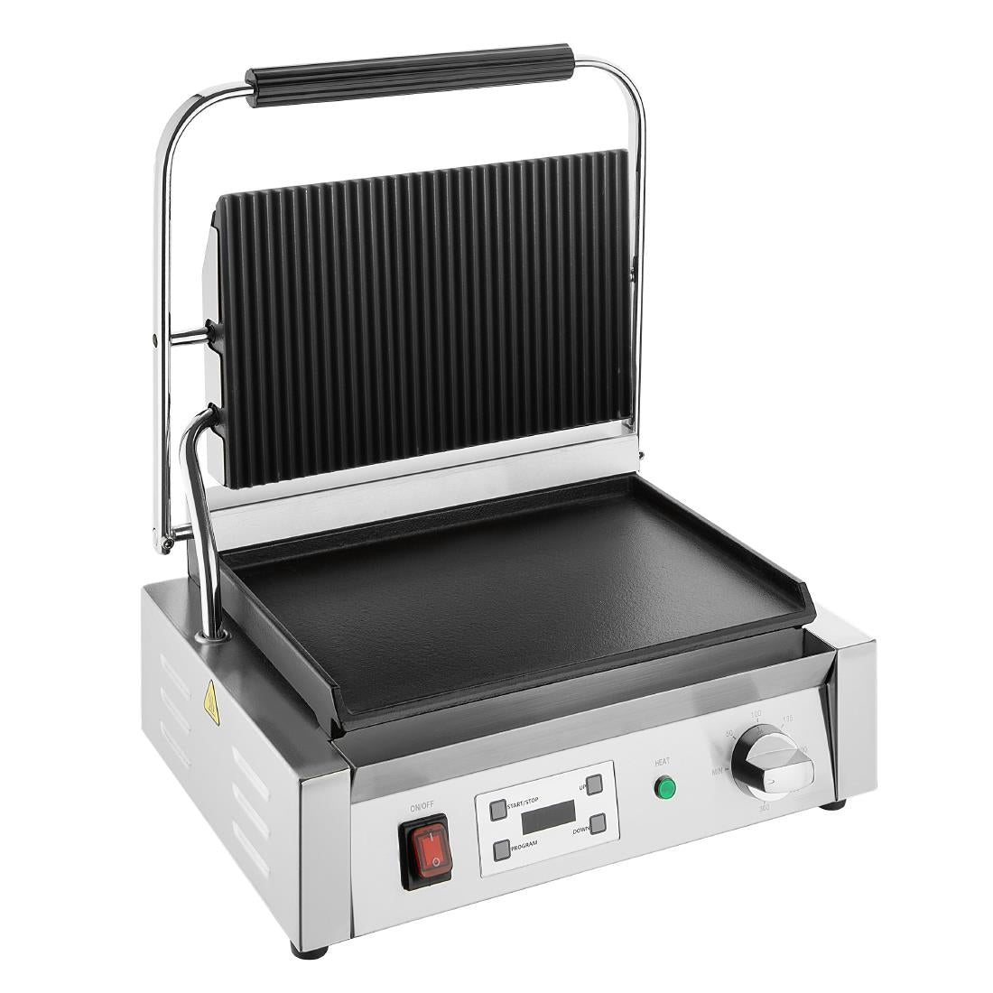 Buffalo Extra Large Contact Grill Geribbeld & Vlakke Plaat