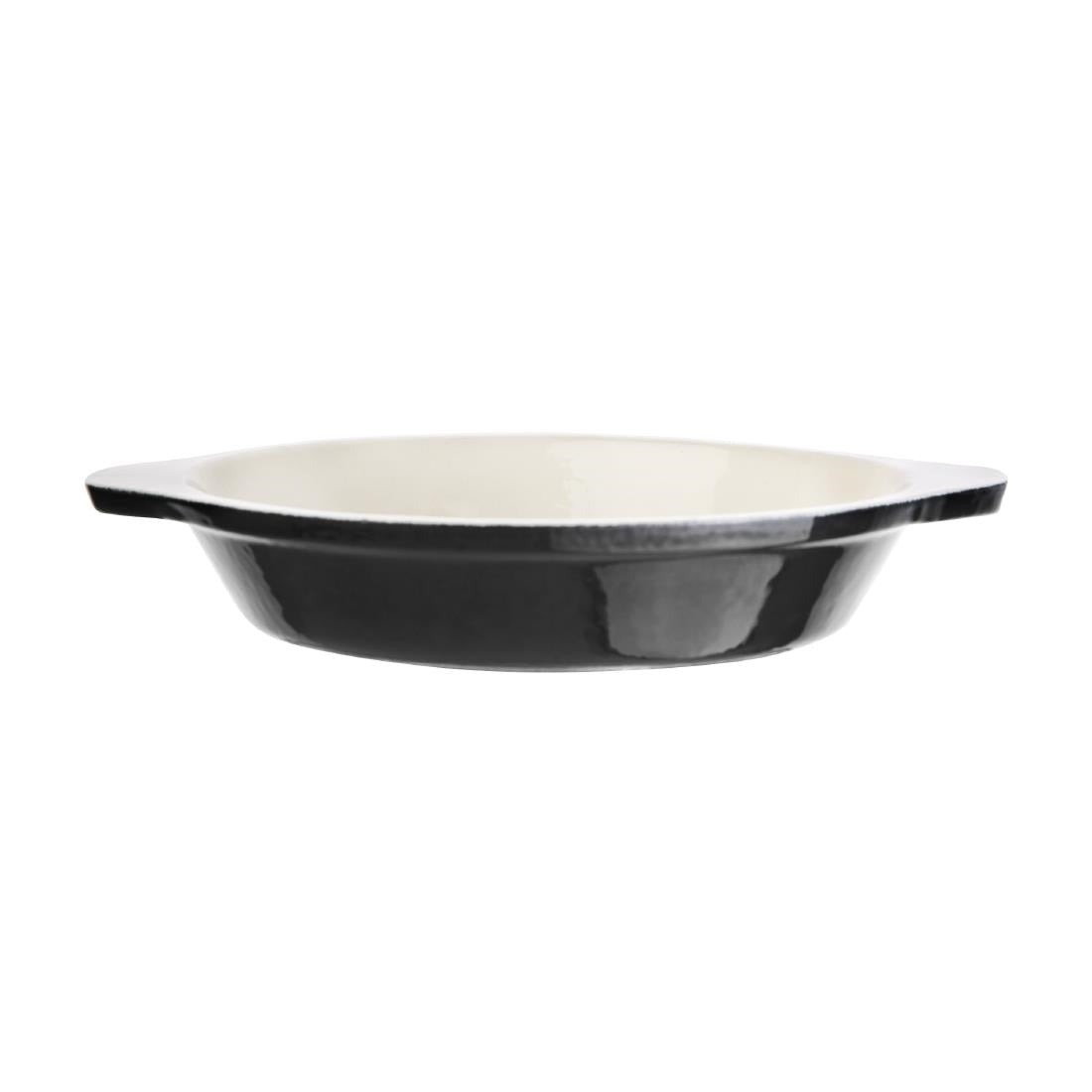 Vogue ronde gratineerschaal zwart 0,75L