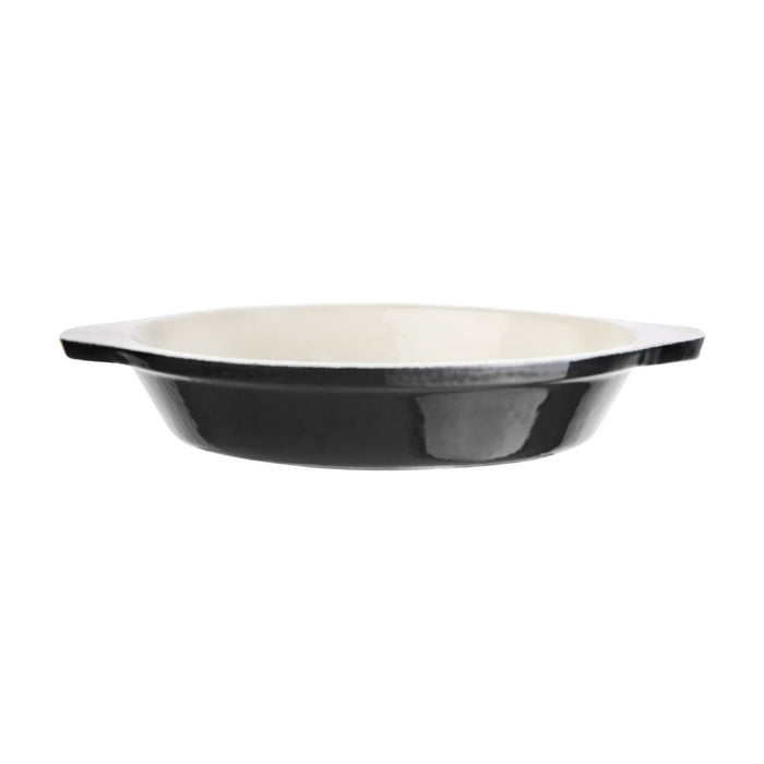 Vogue ronde gratineerschaal zwart 0,75L