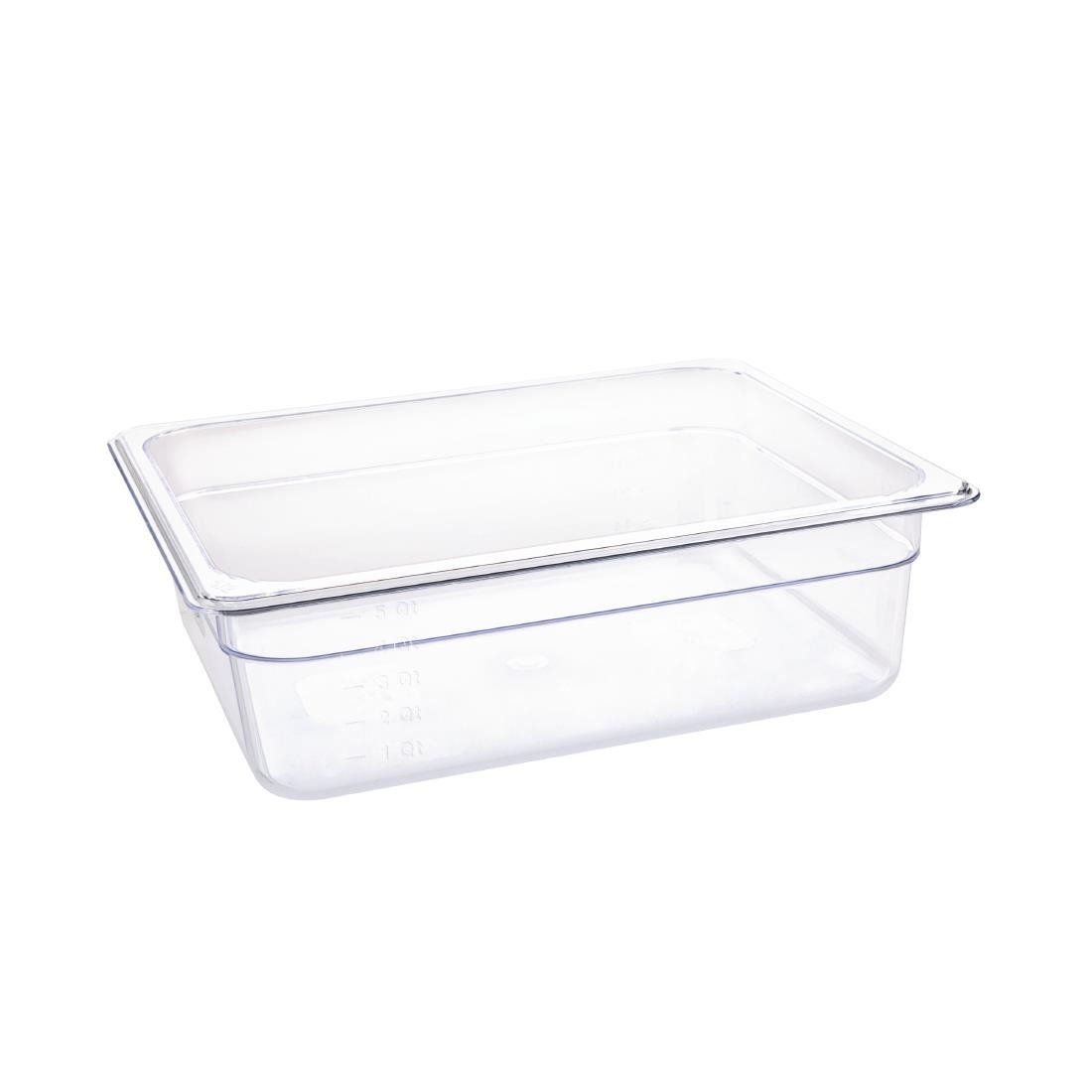 Vogue polycarbonaat 1/2 gastronorm container 100mm transparant
