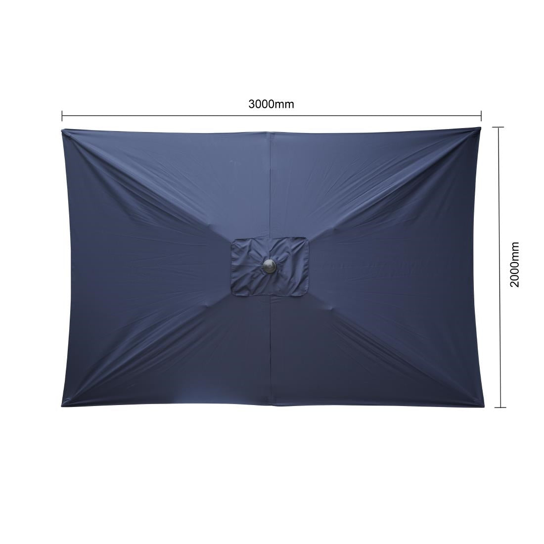 Bolero Sevilla Vierkante Parasol 2X3M Marineblauw