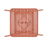 Bolero Terracotta vierkante stalen lattentafel - 700 mm