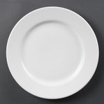 Olympia Whiteware borden met brede rand 31cm (6 stuks)