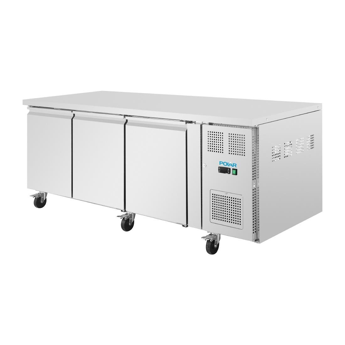 Polar U-serie 3-deurs counter met euronorm opslag 634L